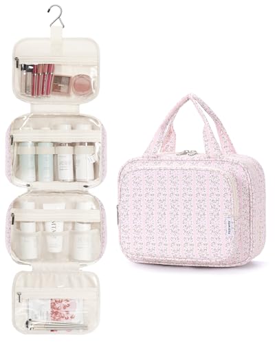 Narwey Hanging Toiletry Bag for Women – Travel Makeup Organizer