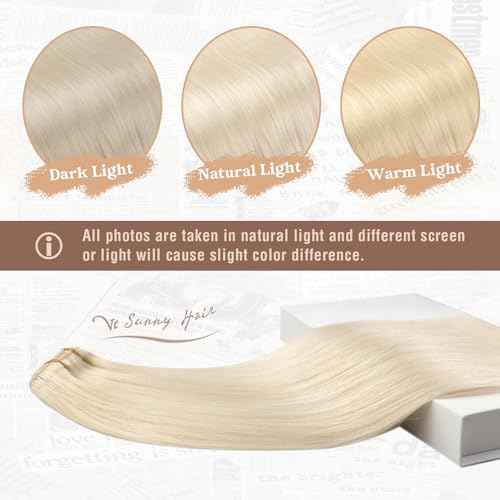 Ve Sunny Blonde Clip in Hair Extensions Real Hair Extensions Clip in Human Hair Clip in Extensions Real Human Hair Natural Look Human Hair Extensions Clip ins 18inch 7pcs 120g