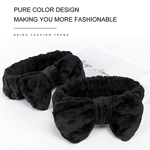 LADES Teen Girls Fuzzy Skincare Headband - Face Washing Hair Band Terry Cloth Headbands for Washing Face