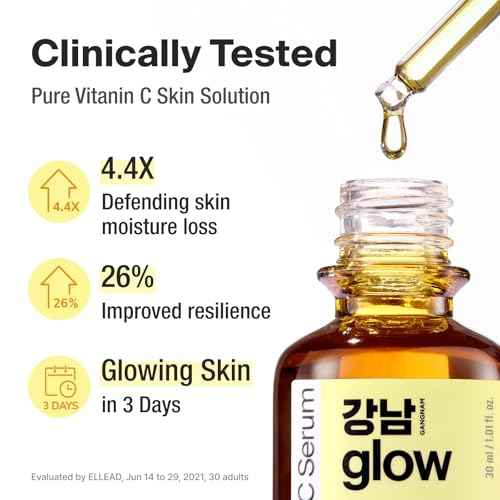 125 Hours Antioxidant Serum with Pure Vitamin C & Ferulic Acid | Korean Glass Skin Products | Vitamin C Face Serum | Korean Skin Care - 1.01fl oz (30ml)