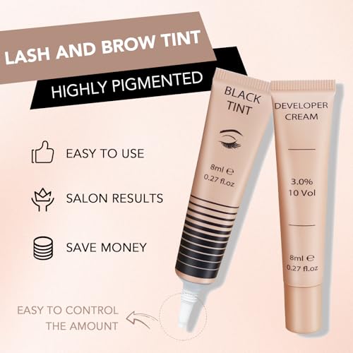 Libeauty Professional Black Eyelash & Eyebrow Tint Kit - 8ml