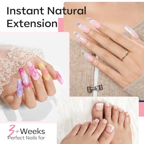 Modelones 30 Colors Poly Gel Nail Extension Kit with 8W LED Lamp