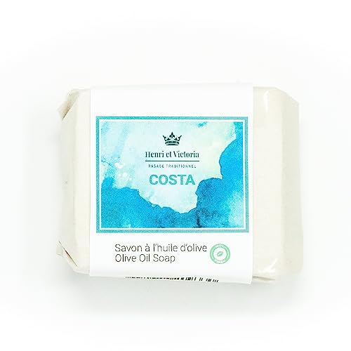 HENRI ET VICTORIA Costa & Olive Oil Soap For Men ? Long-Lasting Scent With Nourishing Cocoa Butter & Moisturizing Castor Oil ? Handmade, Men¡¯s Natural Soap