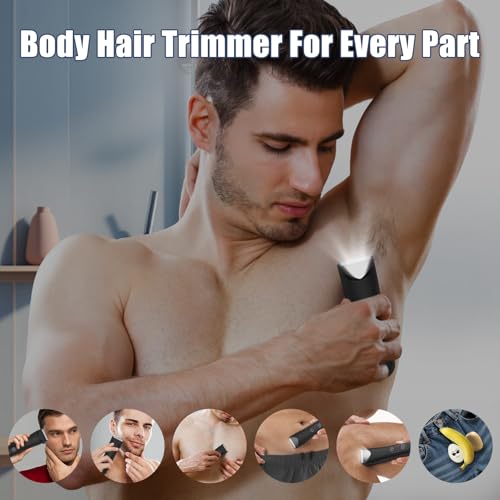 SUNNOW Body Hair Trimmer & Head Shavers for Bald Men, Ball Pubic Hair Trimmer, Head Electric Shavers Razor Kit, Ball Body Groomer for Bikini/Groin/Grooming