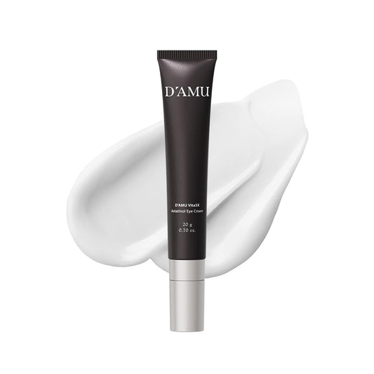 D'AMU Retinol Eye & Neck Cream – Brightening & Firming Cream for Dark Circles, Wrinkles & Pigmentation with Vita 5X, Astaxanthin & Spicule – Korean Skincare – 1.6 oz