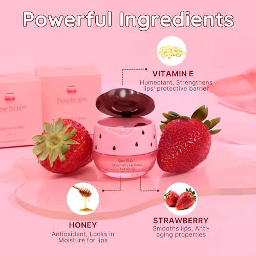 Original My Bee Balm Lip Balm - 2 pack Hydrating Balm Honey Pot for Dry, Chapped & Cracked Lips - Enriched with Propolis, Honey & Vitamin E - Soften, Smooth & Reduce Lip Lines