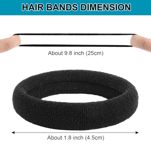 Black Hair Ties for Women & Girls - 120 Pack Elastic Ponytail Holders