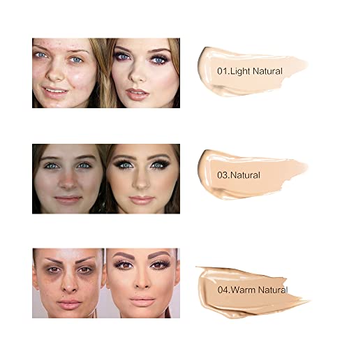 3-Pack Liquid Concealer Full Coverage Waterproof Matte Finish