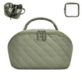 Quilted Puffer Makeup Bag - Waterproof Travel Organizer for Women