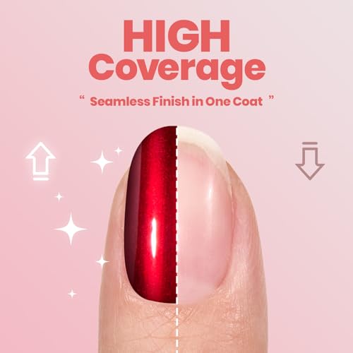 Beetles Red Chrome Mirror Nail Polish - Quick-Drying Metallic