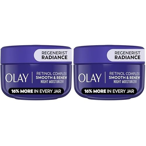 Olay Regenerist Radiance Retinol Face Moisturizer: Smooth & Renew Cream for Women - Fragrance-Free,Anti-Aging,Anti-Wrinkle,Tightening & Brightening - 2 Oz,(Pack of 2)