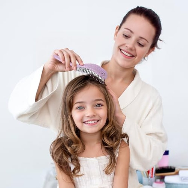 AIMIKE Hemp-Relax Detangler Hair Brush - Eco-Friendly Vented Brush for All Hair Types