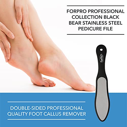ForPro Black Bear Stainless Steel Pedicure Foot File & Callus Remover