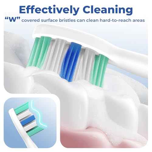 Replacement Heads for Philips Sonicare: Replacement Brush Head Compatible with Philips Sonicare - Toothbrush Heads Soft Compatible with DiamondClean, FlexCare, ProtectiveClean and More, 8 Pack