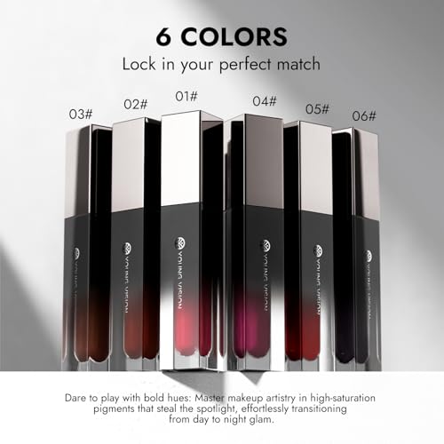 YOUNG VISION Lip Stick, Long Lasting, Waterproof and Transferproof Lip Tint, Glossy Finish Lip Gloss, Lightweight Lipstick, High Coverage, Stocking Stuffers For Teen Girls (06)
