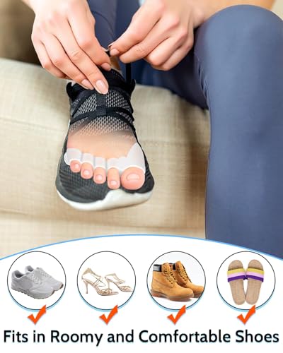 PGRODE Silicone Toe Separators for Bunion Relief & Toe Correction