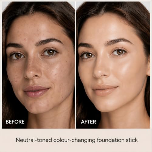 2-in-1 Foundation Stick with Brush - Lightweight Coverage