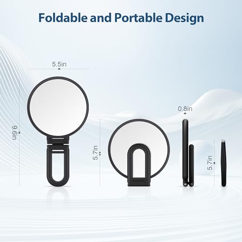 30X Magnifying Mirror with Handle, Double-Sided Handheld Makeup Mirror