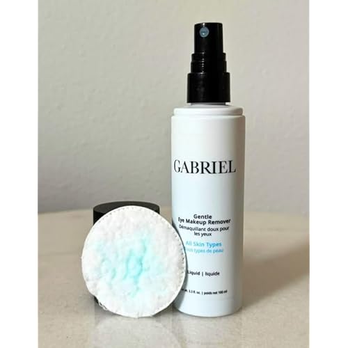 Gabriel Cosmetics Gentle Eye Makeup Remover, 3.3 OZ Cleanser for Sensitive Eyes, Dissolves Waterproof Mascara, Non-Greasy Liquid Makeup Remover