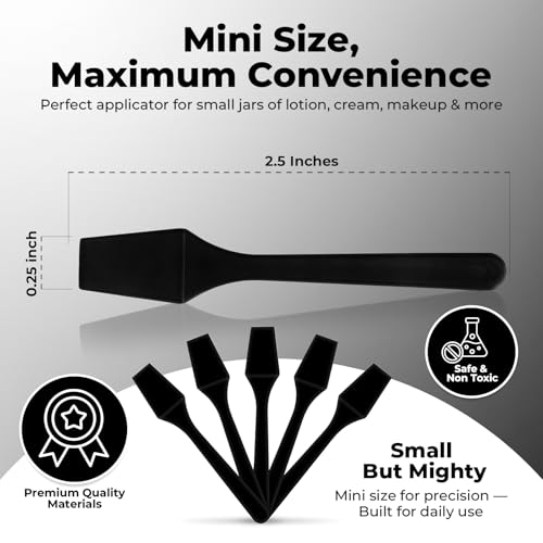 Kopperko Mini Lotion Spatula 2.5" (100 Pack) Black