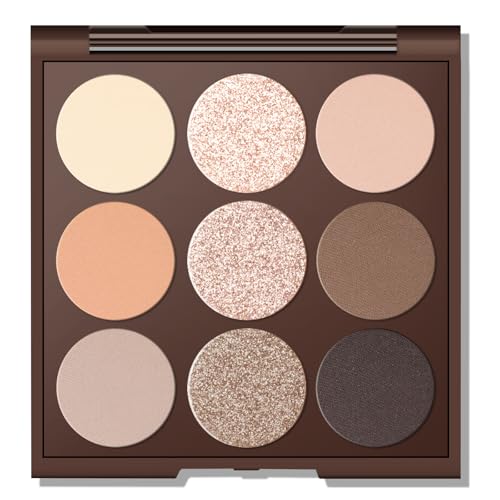 MYSTER ROSEY Nude Eyeshadow Palette - 9 Shades, 12H Waterproof