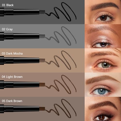 Maksure 2-in-1 Waterproof Eyebrow Pencil & Powder for Natural & Defined Brows