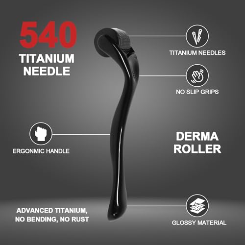540 Titanium Derma Roller 0.25mm Microneedle for Men & Women