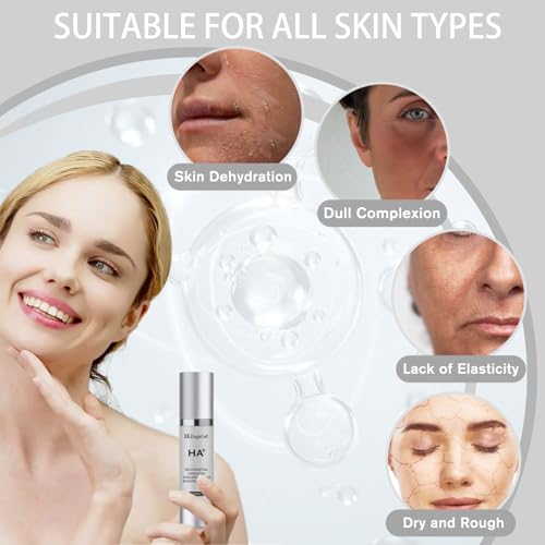 HA Rejuvenating Hydrator Hyaluronic Acid Serum for Face, Deep Hydrating Serum Made with Niacinamide and Ceramides