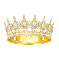 YOUlDIANZI Gold Crown-A+B Queen Rhinestone Tiara for Women Bridal & Costume Party