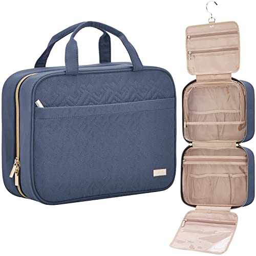 NISHEL Hanging Toiletry Bag for Women, Organizer for Full-Size Toiletries