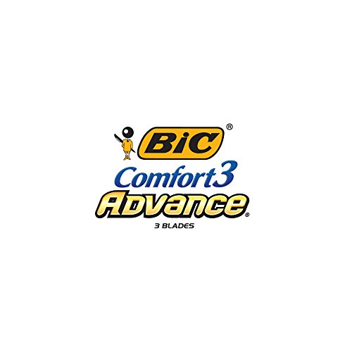 BIC Comfort 3 Advance Disposable Razors for Men, For an Ultra-Soothing and Close Shave, 4 Piece Razor Set