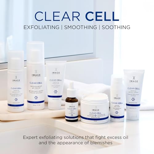 IMAGE Skincare, CLEAR CELL Clarifying Salicylic Masque, Exfoliating Kaolin Clay Facial Mask with Mattifying Effect, Targets Acne Prone Skin, 2oz