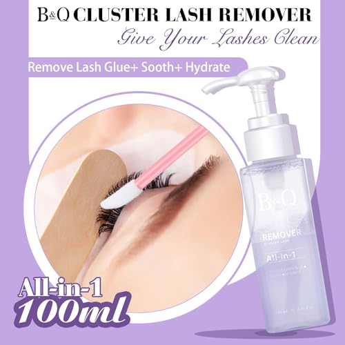 Lash Remover for Cluster Lashes Lash Cluster Remover 100ML Cluster Lash Remover Cluster Lash Glue Remover DIY at Home Lash Adhesive Remover Lash Bond Remover(Remover-100ml)