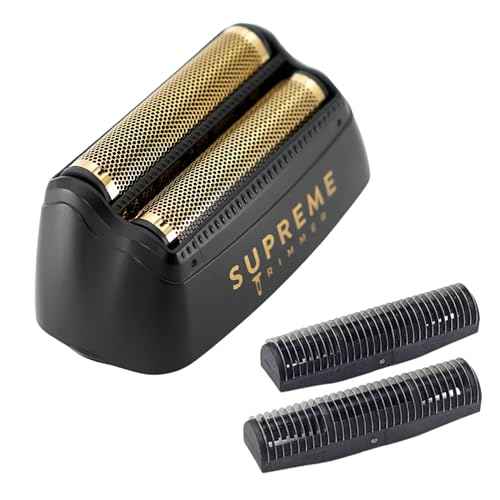 Supreme Trimmer Replacement Foil & Cutter SB63 | Hypoallergenic Foil for Crunch STF602 | Black