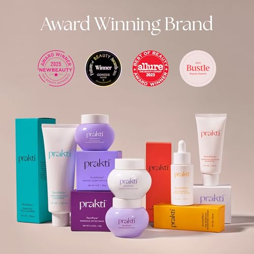 Prakti MahaMask Pampering Moisture Treatment, Deeply Hydrates, Firms, & Smooths Fine Lines with Antioxidants & Hyaluronic Acid, 2 fl.oz