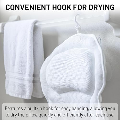 Bath Pillow for Tub with 3D Mesh & Suction Cups