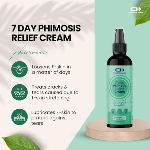7-Day Phimosis Cream | Steroid-Free Treatment for Fast Relief at Home | Visible Results in 7 Days* | 3.16 fl oz (90g) | No Irritation | No Steroids (7 Day Phimosis Relief Cream)