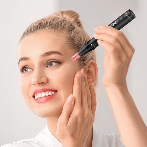 Microneedling Pen Derma Roller Pen for Hair Beard Face Skin care, Derma Pen Microneedle Stamp Pen for Women Men Home Use