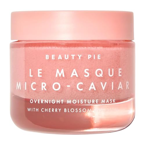 Beauty Pie Le Masque Micro-Caviar Overnight Moisture Mask | Omega-9 Micro-Bubble Oil-in-Serum Treatment & Soothing Cherry Blossom + Saffron Mask for Dry, Dull Skin