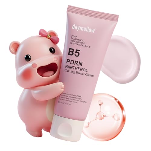 daymellow PDRN Panthenol Calming Barrier Cream 2.70 fl. oz / 5,000ppm Salmon DNA PDRN & 100,000ppm Panthenol, Niacinamide, Hydrating Moisturizer for Glowing Skin, Firming, Repairing & Revitalizing