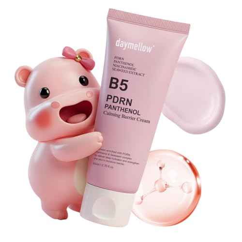 daymellow PDRN Panthenol Calming Barrier Cream 2.70 fl. oz / 5,000ppm Salmon DNA PDRN & 100,000ppm Panthenol, Niacinamide, Hydrating Moisturizer for Glowing Skin, Firming, Repairing & Revitalizing