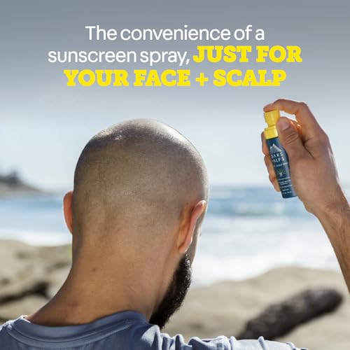 Oars + Alps Face & Scalp Sunscreen Spray Mist, SPF 35 Facial & Hair Sunscreen, Protects from Blue Light, Infused with Aloe Vera + Cucumber, Water & Sweat Resistant, Summer Splash Scent, 2pk