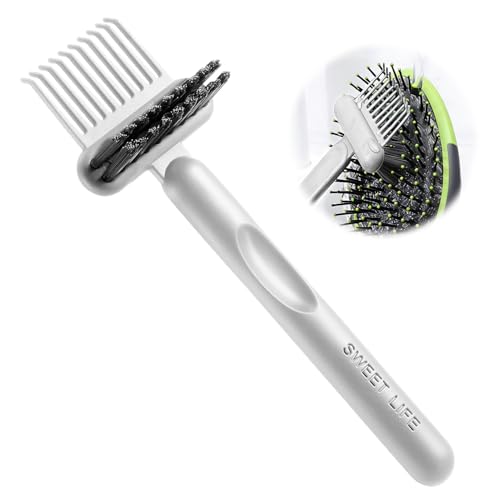 Gray 2-in-1 Hair Brush Cleaning Tool for Home & Salon - Portable