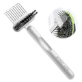 Gray 2-in-1 Hair Brush Cleaning Tool for Home & Salon - Portable