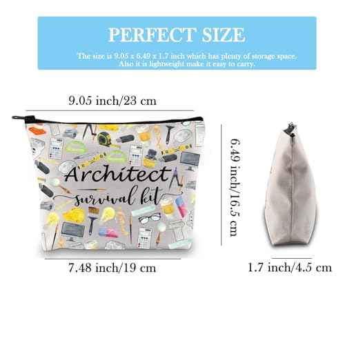 GJTIM Architecture Student Gift Survival Kit Zipper Pouch Makeup Bag for Architects (Survival Architect 2 Bag)