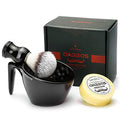 Anbbas Faux Badger Bristles Shaving Brush with Food-Grade Melamine POP Mug for Lathering and 3.5oz Shaving Soap Refill for Men Wet Shave,Women Girls Hair Removal