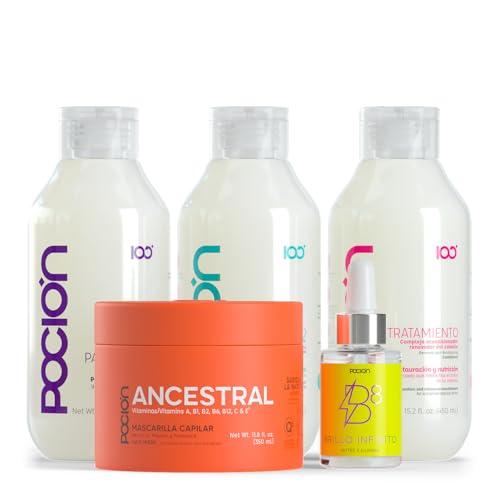 La Pocion Complete Deep Hair Repair Kit - Shampoo, Conditioner, Hair Mask & Oil