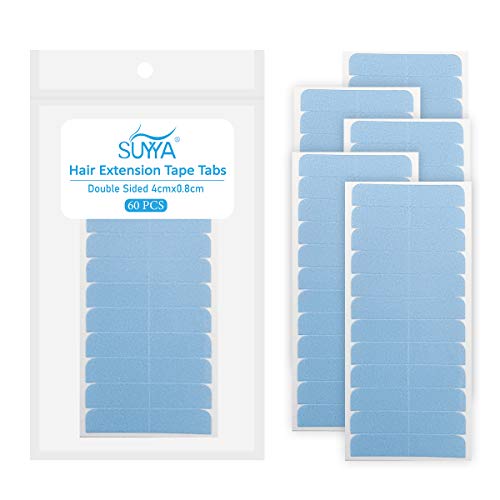 Hair Extension Tape Tabs - 60 Pieces Double-Sided Adhesive (4cm)