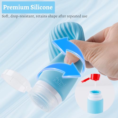 Silicone Travel Bottle Kit, 25-Piece TSA Approved Toiletry Set