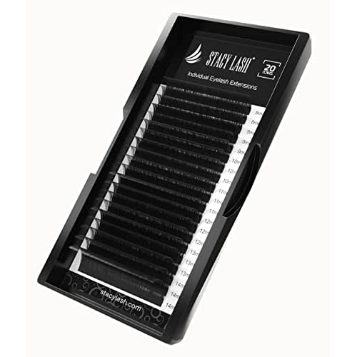 Eyelash Extensions J Curl by Stacy Lash/Black Individual Mink Lashes Supplies (0.15mm, 11mm)